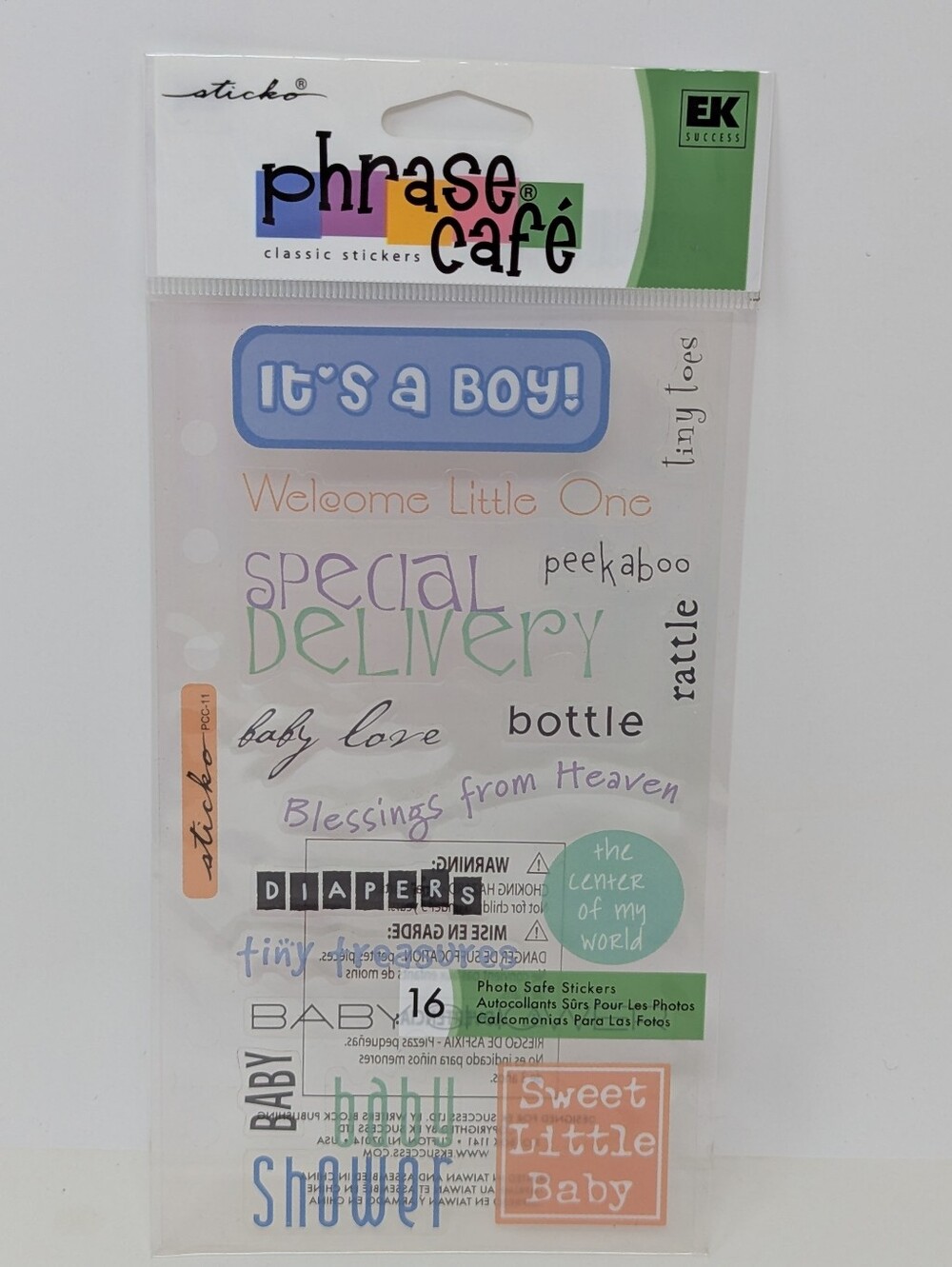 Phrase Cafe 'It's a Boy' Baby Phrase Sticker Pack